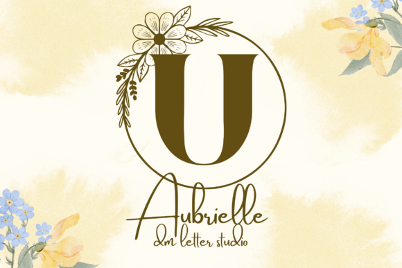 Aubrielle Monogram Font for Crafters