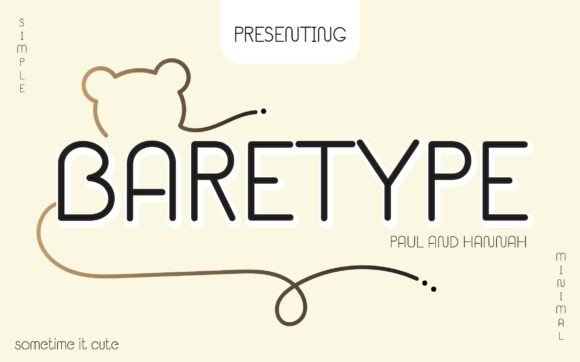 Baretype by Ph: A Modern Typeface for Clear Branding