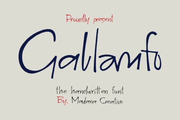 Gallamfo: A Handwritten Font for Authentic Branding