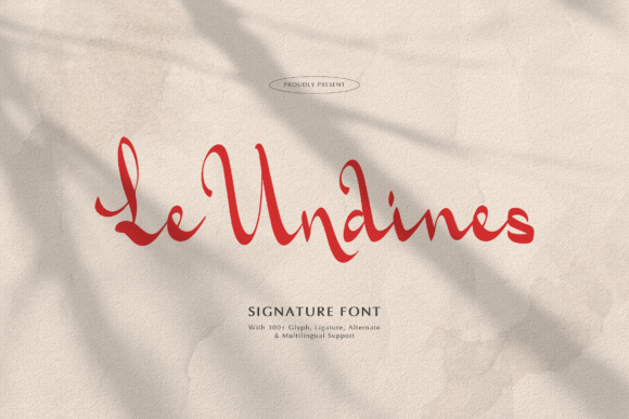 Le Undines: A Script Font for Editorial Design