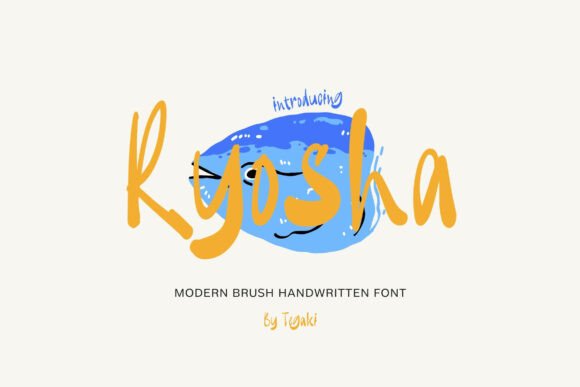 Ryosha Font: Bold Brush Style for Branding