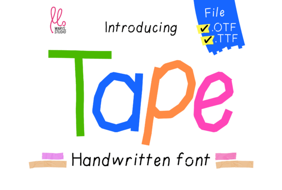 Tape Font: A Handwritten Typeface for Authentic Branding