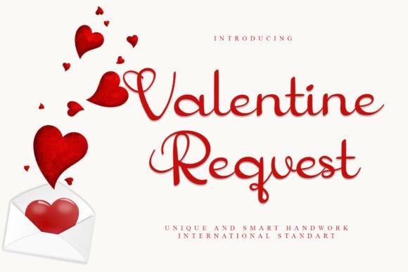 Valentine Request Font for Crafters