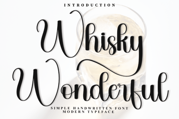 Whisky Wonderful Font for Festive Web Design