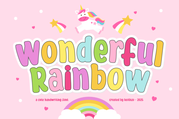 Wonderful Rainbow: A Handwritten Font for Editorial Design