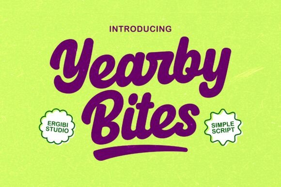 Yearby Bites: A Warm Script Typeface for Editors